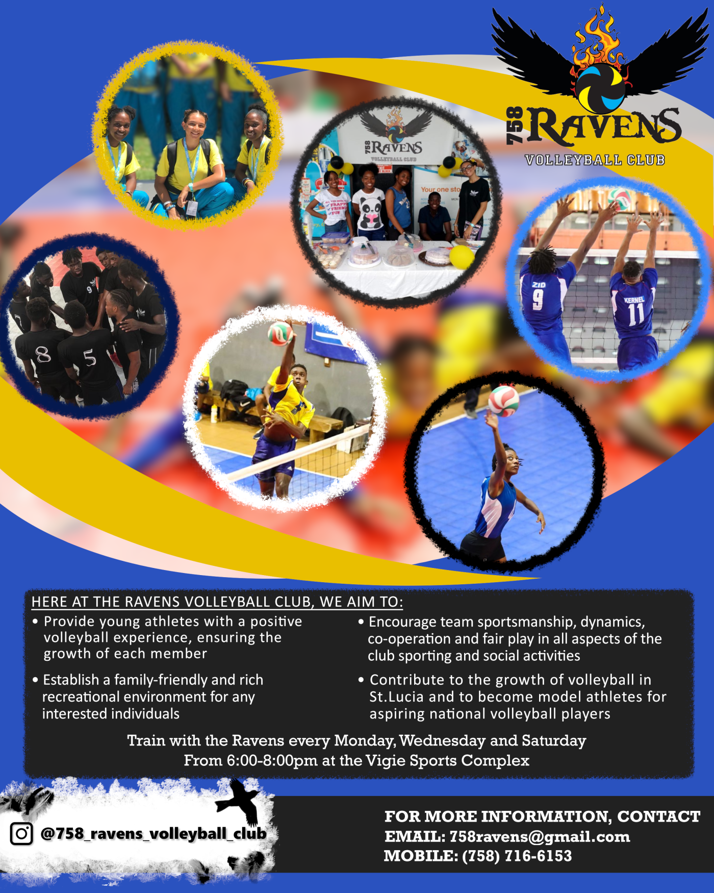 volleyball club invitation poster